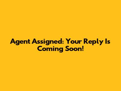 Agent Assigned: Your Reply Is Coming Soon!