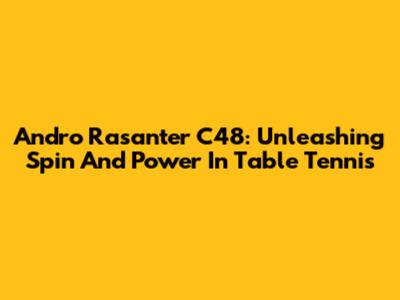 Andro Rasanter C48: Unleashing Spin And Power In Table Tennis