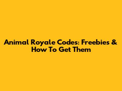 Animal Royale Codes: Freebies & How To Get Them
