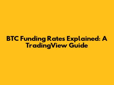 BTC Funding Rates Explained: A TradingView Guide