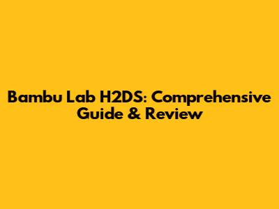 Bambu Lab H2DS: Comprehensive Guide & Review