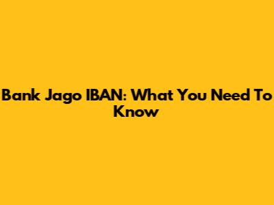 Bank Jago IBAN: What You Need To Know