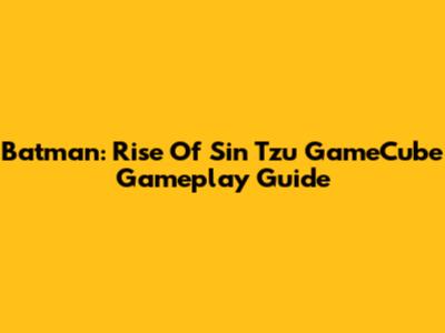 Batman: Rise Of Sin Tzu GameCube Gameplay Guide