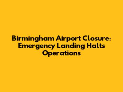Birmingham Airport Closure: Emergency Landing Halts Operations
