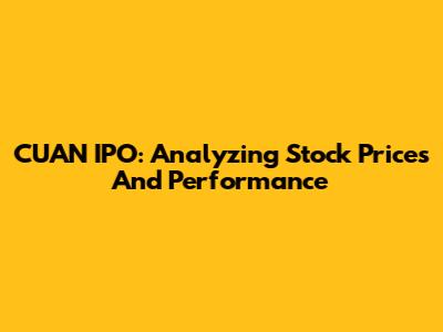 CUAN IPO: Analyzing Stock Prices And Performance