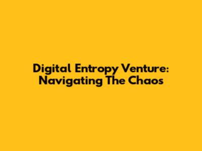 Digital Entropy Venture: Navigating The Chaos