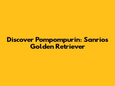 Discover Pompompurin: Sanrio's Golden Retriever