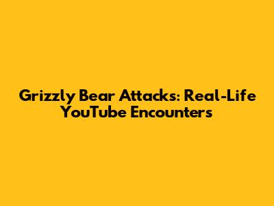 Grizzly Bear Attacks: Real-Life YouTube Encounters