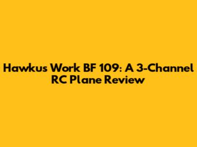 Hawku's Work BF 109: A 3-Channel RC Plane Review