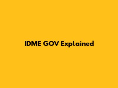IDME GOV Explained