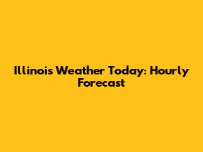 Illinois Weather Today: Hourly Forecast