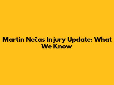 Martin Nečas Injury Update: What We Know
