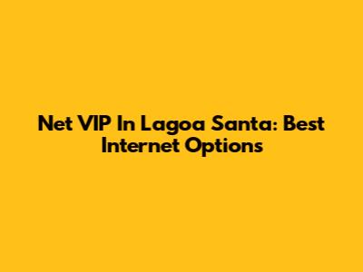 Net VIP In Lagoa Santa: Best Internet Options