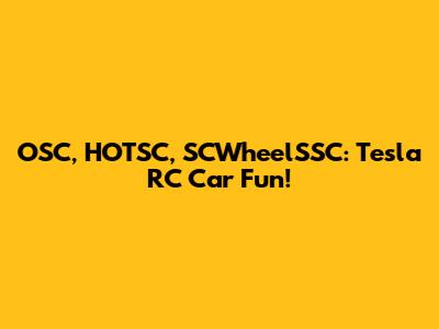 OSC, HOTSC, SCWheelSSC: Tesla RC Car Fun!