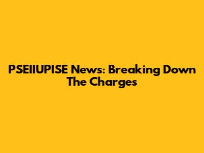 PSEIIUPISE News: Breaking Down The Charges