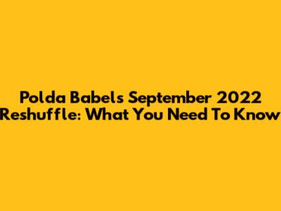 Polda Babel's September 2022 Reshuffle: What You Need To Know
