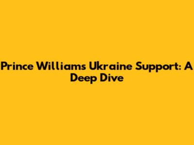Prince William's Ukraine Support: A Deep Dive