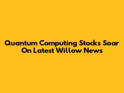 Quantum Computing Stocks Soar On Latest Willow News