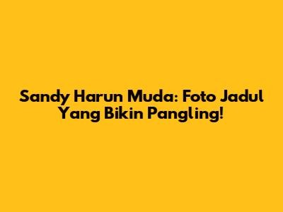Sandy Harun Muda: Foto Jadul Yang Bikin Pangling!