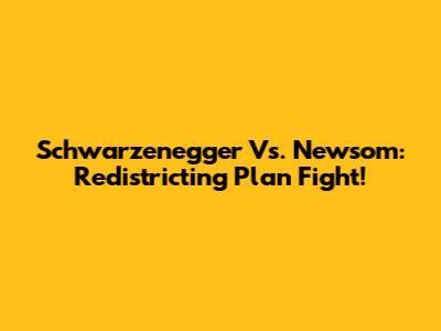 Schwarzenegger Vs. Newsom: Redistricting Plan Fight!
