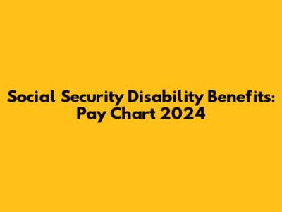 Social Security Disability Benefits: Pay Chart 2024