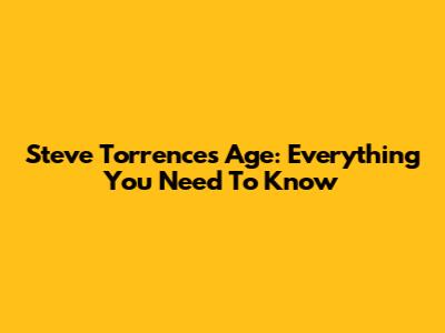 Steve Torrence's Age: Everything You Need To Know