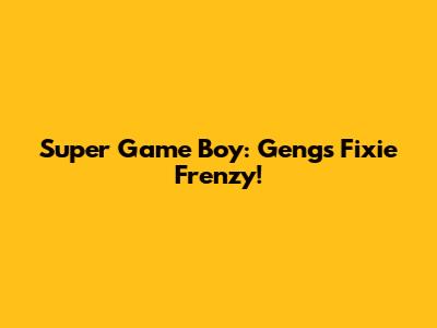 Super Game Boy: Geng's Fixie Frenzy!
