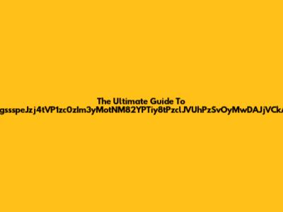 The Ultimate Guide To ZpgssspeJzj4tVP1zc0zIm3yMotNM82YPTiy8tPzclJVUhPzSvOyMwDAJjVCkAzs