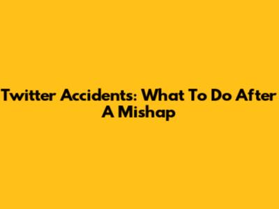 Twitter Accidents: What To Do After A Mishap