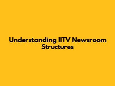 Understanding IITV Newsroom Structures