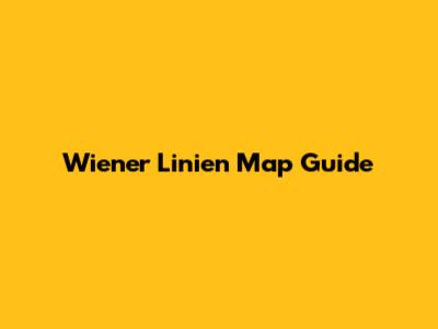 Wiener Linien Map Guide
