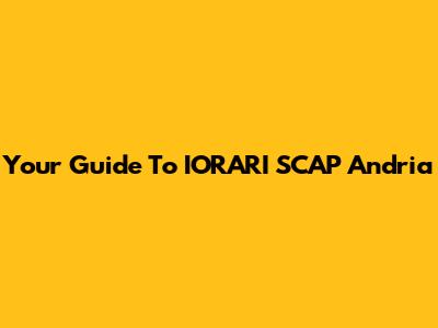 Your Guide To IORARI SCAP Andria